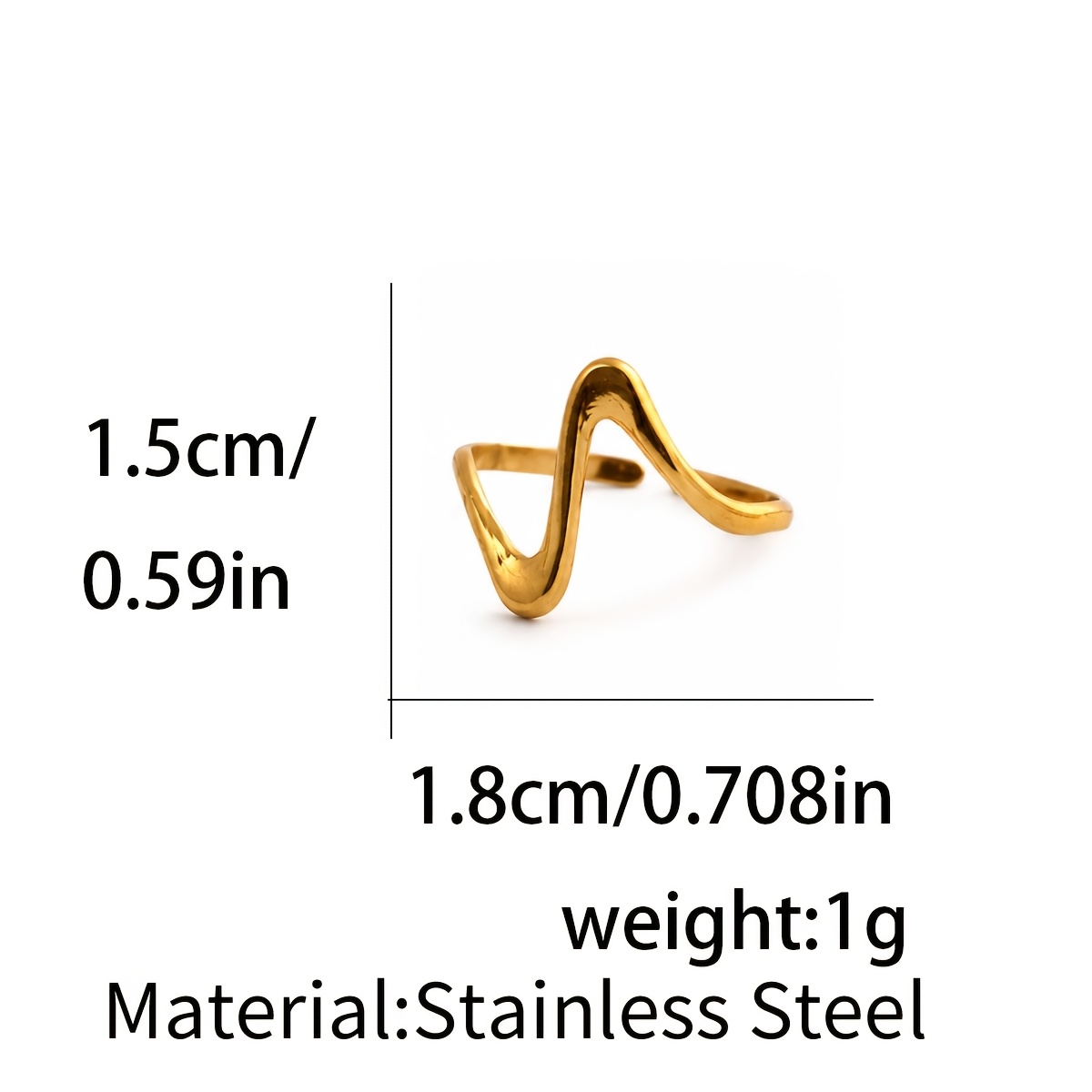 Stainless Steel Adjustable Geometric Ring — Stylish Summer Accessory